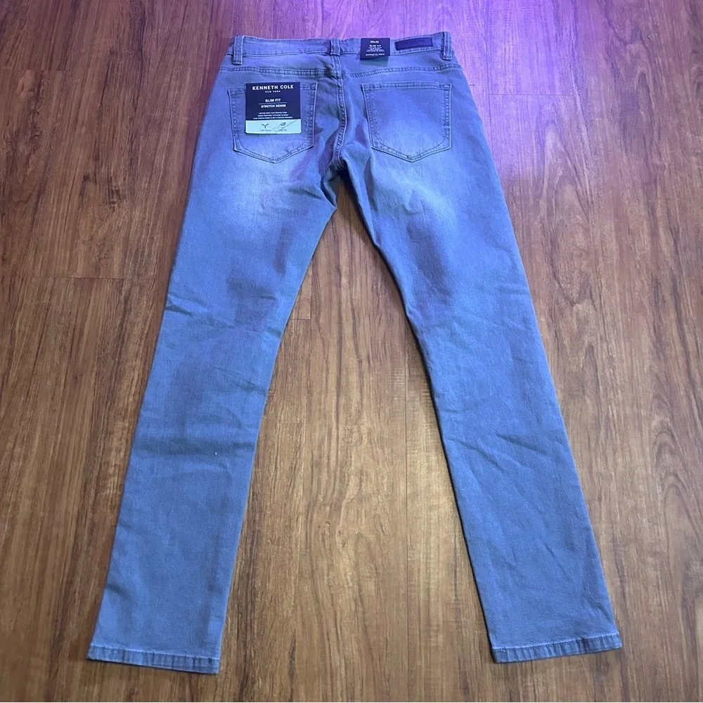 Kenneth Cole 30 32 Slim Fit gray jeans new nwt